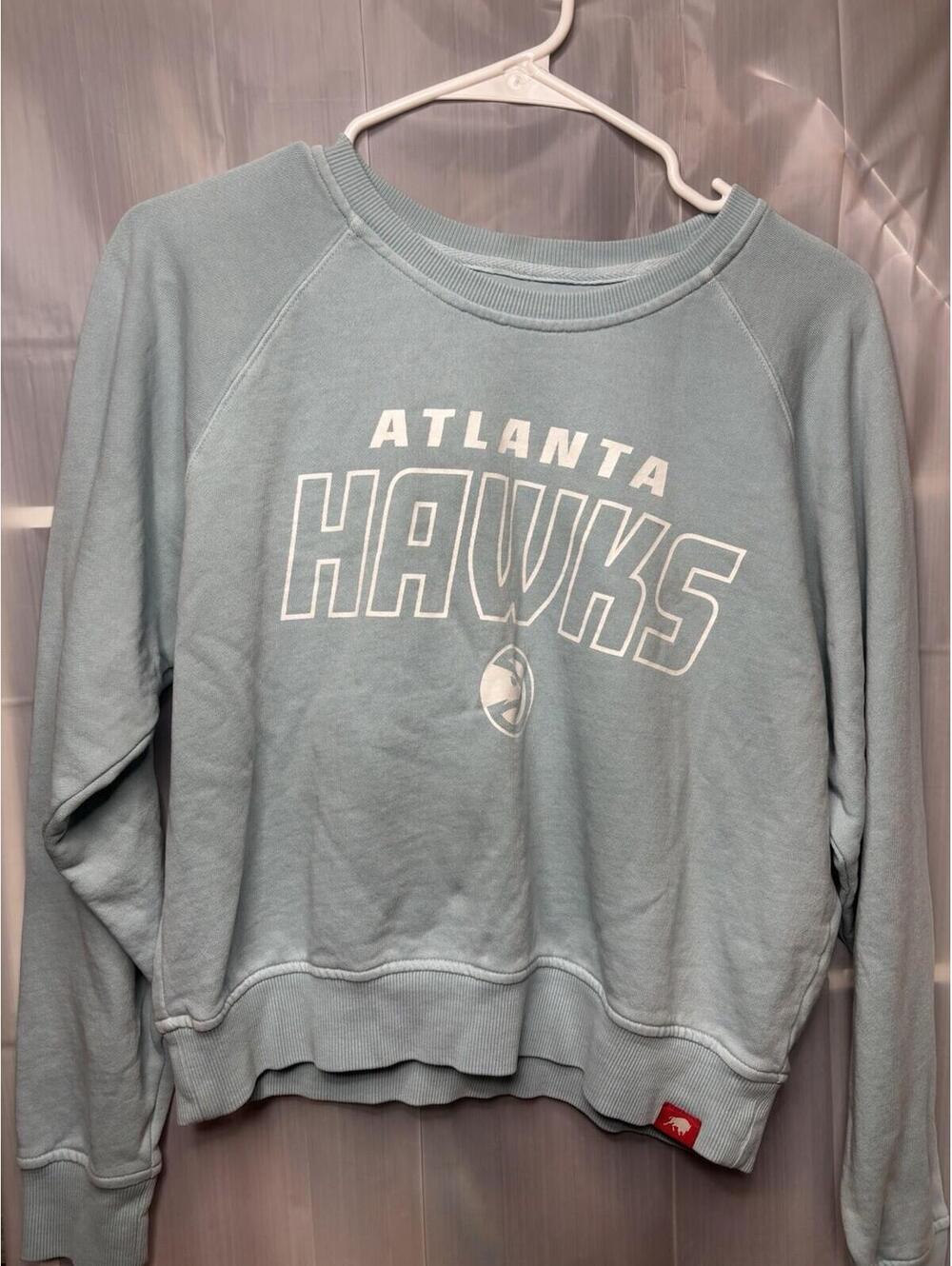 Atlanta Hawks Cropped Sweatshirt Small Green NBA Crewneck women’s